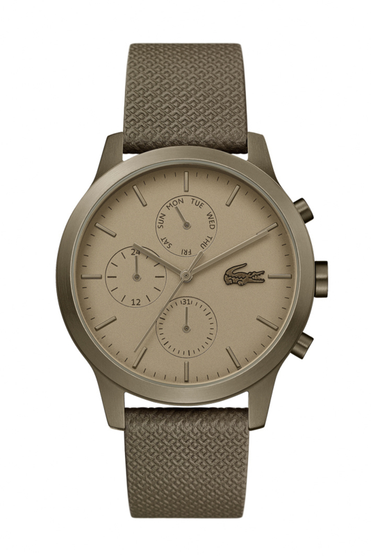 Lacoste Bruin Heren Horloge met Lederen Horlogeband