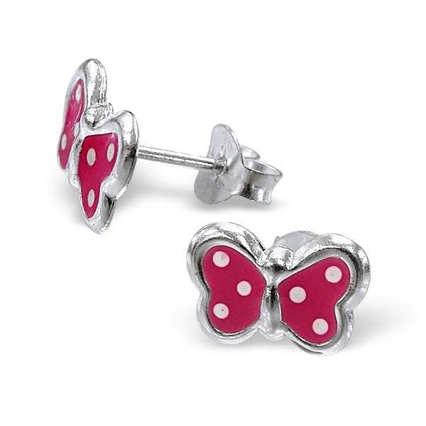 Roze vlinder oorbellen voor meisjes Kinderoorbellen | It's Beautiful Juwelier: Shop online sieraden, horloges en meer