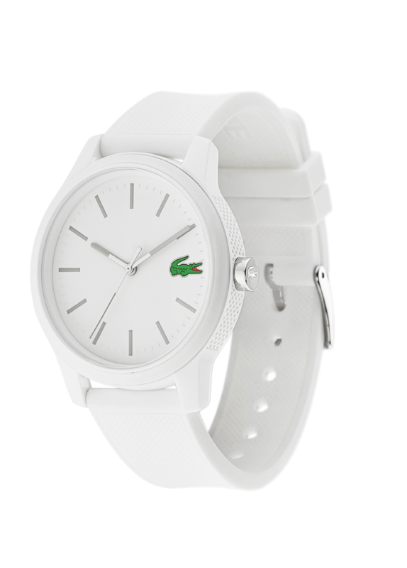 Kalksteen Schuldenaar studio Lacoste Wit Heren Horloge met Witte Horlogeband