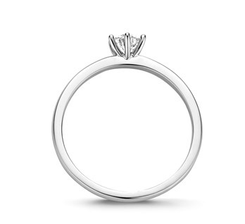 Witgouden Ring Diamant 0,25 ct H SI