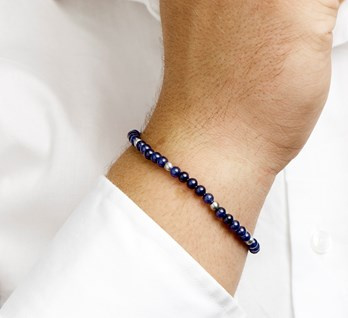 verwijderen NieuwZeeland Tweet Lapis Lazuli Armband van Edelstaal