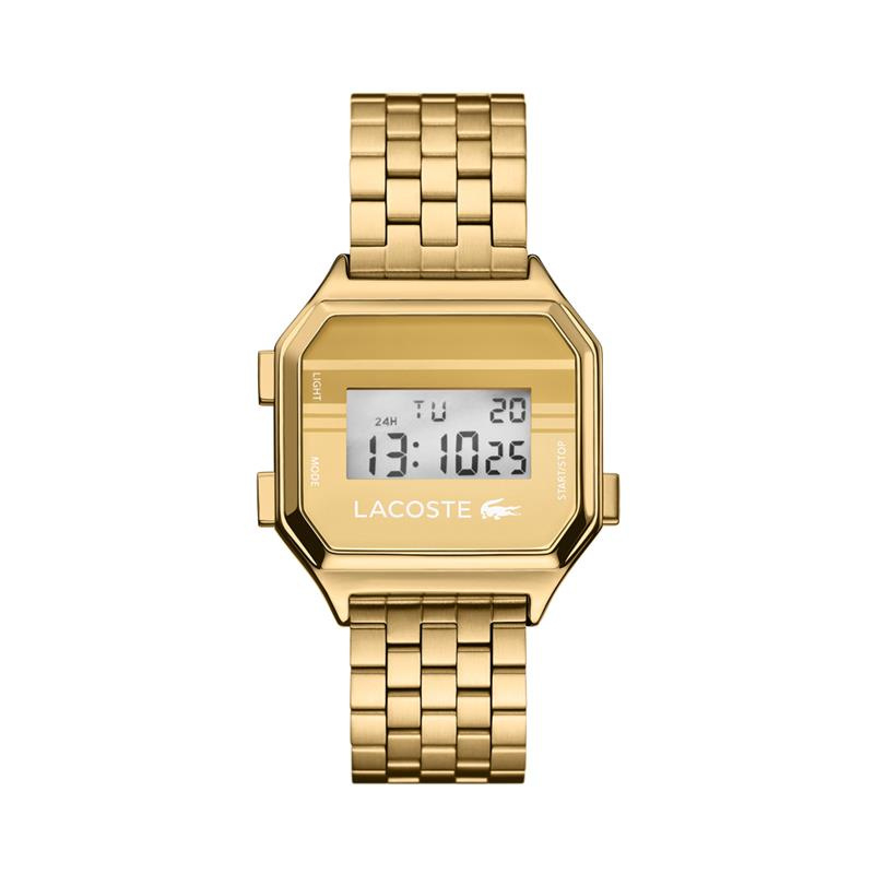 Lacoste Goudkleurig Berlin Horloge met Digitale Klok