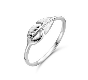 Zilveren Ring met Blad | Ringmaat 17,2mm
