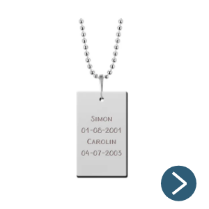 dog tag ketting