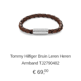 Tommy Hilfiger Bruin Leren Heren Armband TJ2790482