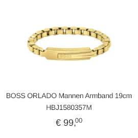 BOSS ORLADO Mannen Armband 19cm HBJ1580357M