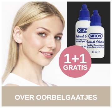 Oorgaatjes ontsmetten met Caflon lotion ear care 30 ml 1+1 GRATIS