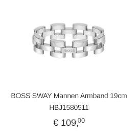 BOSS SWAY Mannen Armband 19cm HBJ1580511