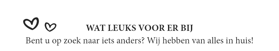Wat leuks voor er bij