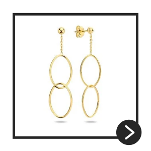 Gouden Oorhangers Ovaal