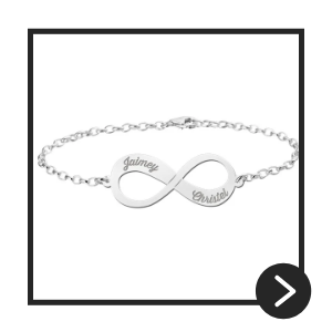 Armband van Zilver met Infinity Naamhanger