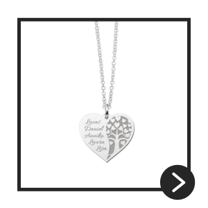 Familiehanger met Levensboom van Zilver