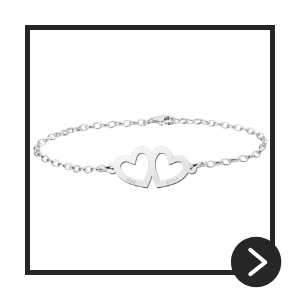 Armband met Duo Opengewerkte Hartjes