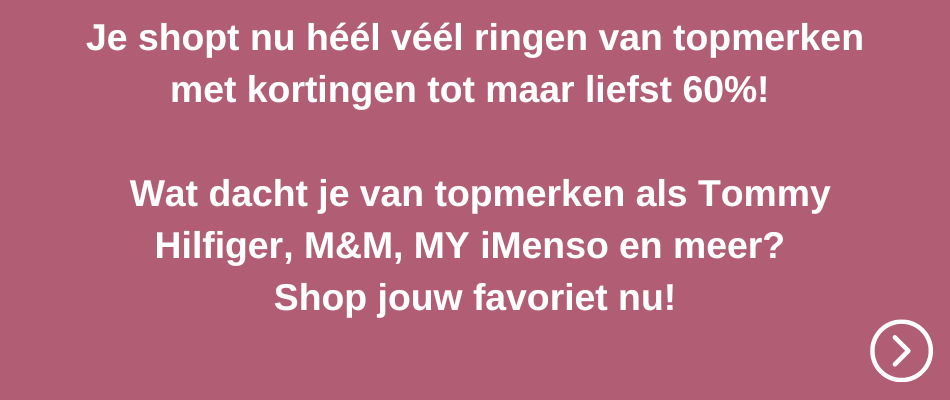 Je shopt nu héél véél ringen van topmerken met kortingen tot maar liefst 60%!