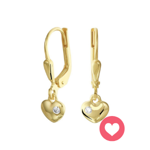 gouden hart oorbellen