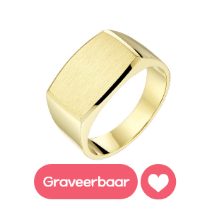Zegelring met initialen goud