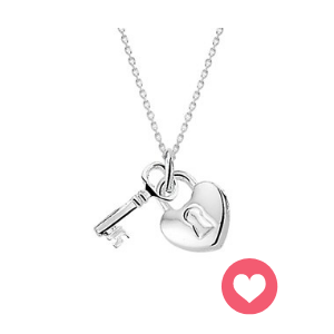 hart hanger met sleutel - ketting