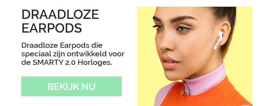 DRAADLOZE EARPODS - Draadloze earpods die speciaal zijn ontwikkeld voor de SMARTY 2.0 Horloges