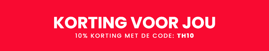 Korting voor jou 10% korting met de code TH10