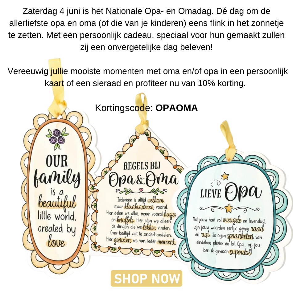4 juni is het Nationale Opa- en Oma dag!