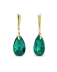 Spark Lacrima Gilded Oorhangers Emerald