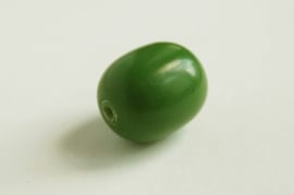 Grote groene kraal olijfvormig (GK-009)
