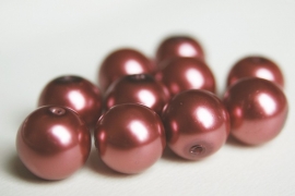 Parels in roze-bruin, 14 mm (P-161-PH)