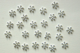 Spacers snowflake zilverkleur met rhinestone (M-056-PH)