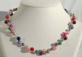 Multicolor glasparelketting, absolute topper  (DD-01)