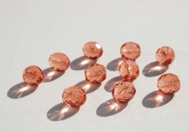 Facetkralen in champagne - rose 10x8mm (F-055-BH)