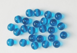 Aqua kraal rond 8 mm, hele mooie basiskraal (CB-046)