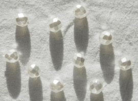 Witte facetparels, 8 mm (P-015-CB)