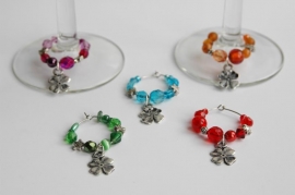 Winecharms met klavertjes vier (WCT-008)