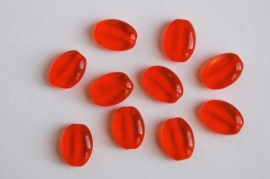 Intens rood-oranje platte ovalen (CB-56)    