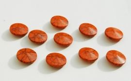 Oranje kralen met grijze marmering  (AC-086-PH)