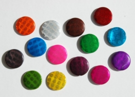 Kleurige mix van platte parelmoer schelpkralen (SMix)