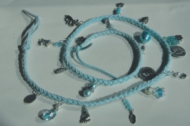 Wrap bracelet in lichtblauw (AB-018)