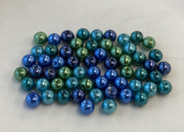 Parelmix in blauw- en groentinten, 8 mm (P-036)
