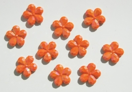 Oranje bloemetjes, facet met olieglans (AC-066-PH)