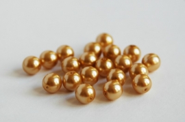 Gouden glasparels 8 mm (P-014)