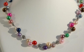 Multicolor glasparelketting, absolute topper  (DD-01)