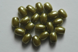 Ovaalvormige parels in bruin-groen goud (92BK)