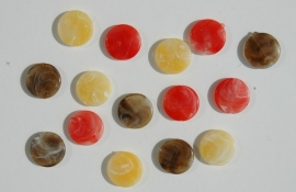 Acryl mix in bruin, rood en zachtgeel, natuursteen-look (AC-037)