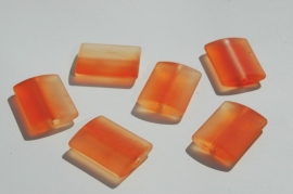 Platte rechthoeken `rubberized` met oranje kleurverloop (AC-091-PH)