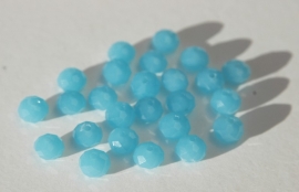 Facet rondellen in zacht teal-blauw 8 mm (F-044-SF)