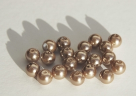 Parels in warm beige-bruin, 8 mm (P-137-KD)