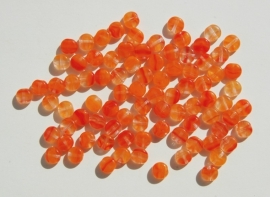 Plat ronde kraaltjes in oranje-nuances (CB-052)