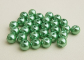 Glasparels in groen, 8 mm (P-165-PH)