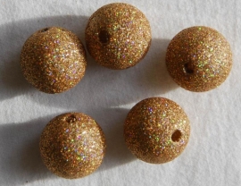 Goudglitterparels van 2 cm!! (AC-022)