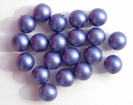 Paarsblauwe parels met aluminiumglans 8 mm (P-044-BH)